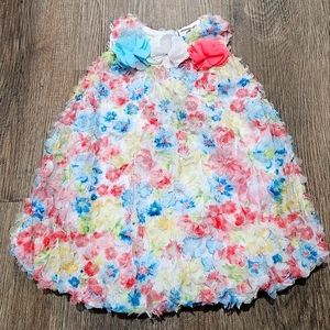 Little Lass Baby One Piece Floral Bubble Romper, 6-9 Month